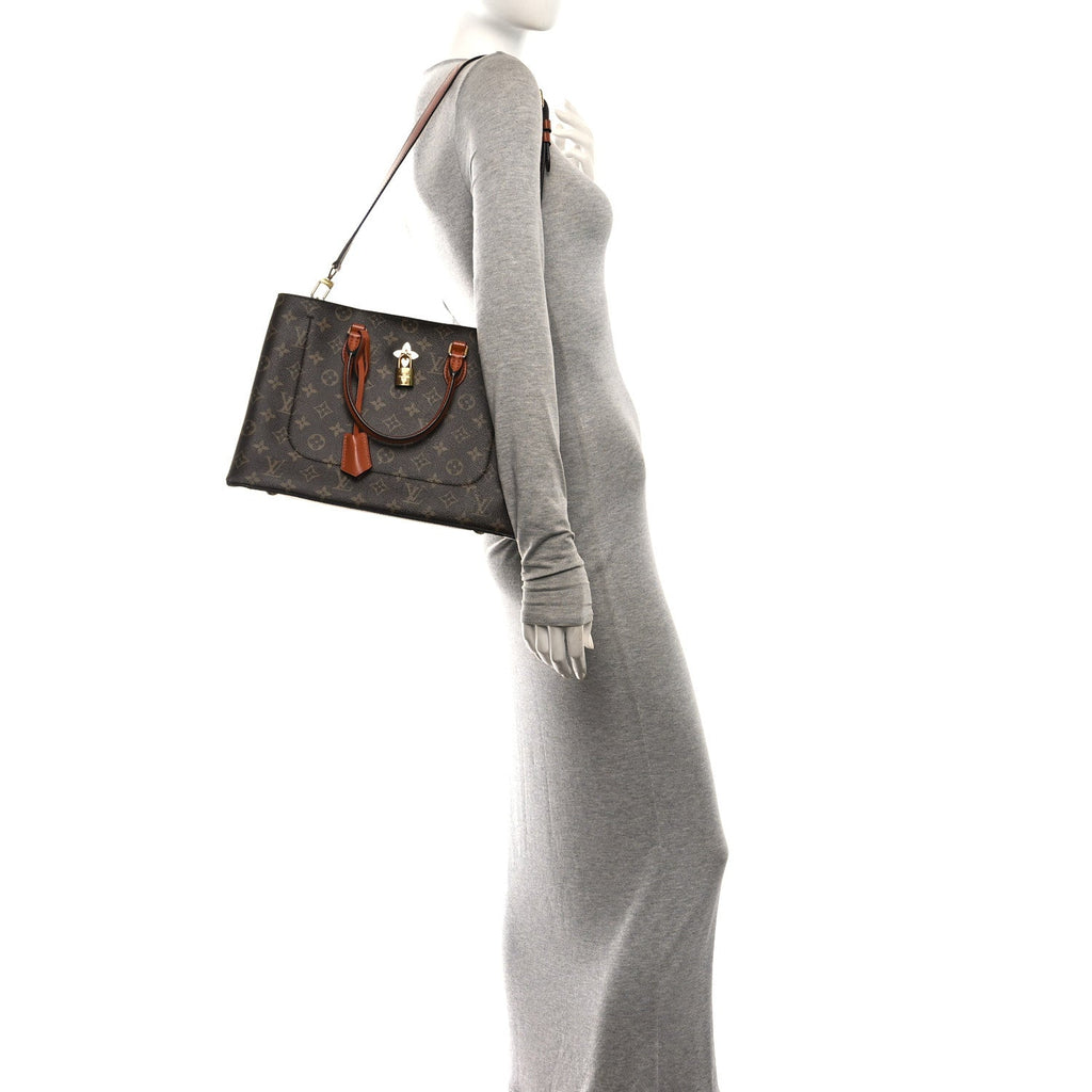 Monogram Flower Tote Caramel