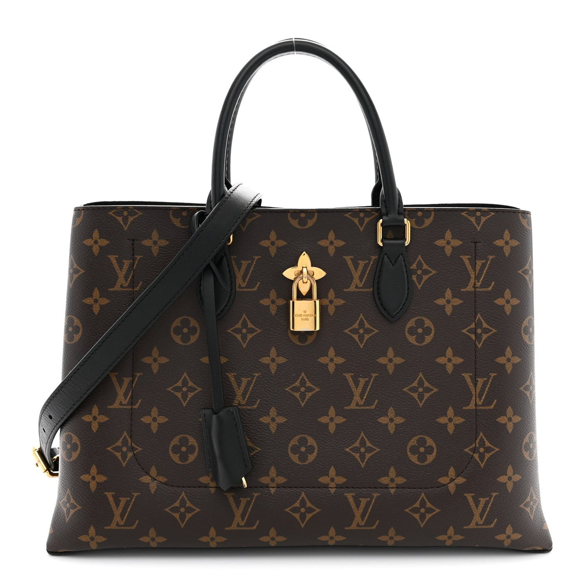 Monogram Flower Tote Black