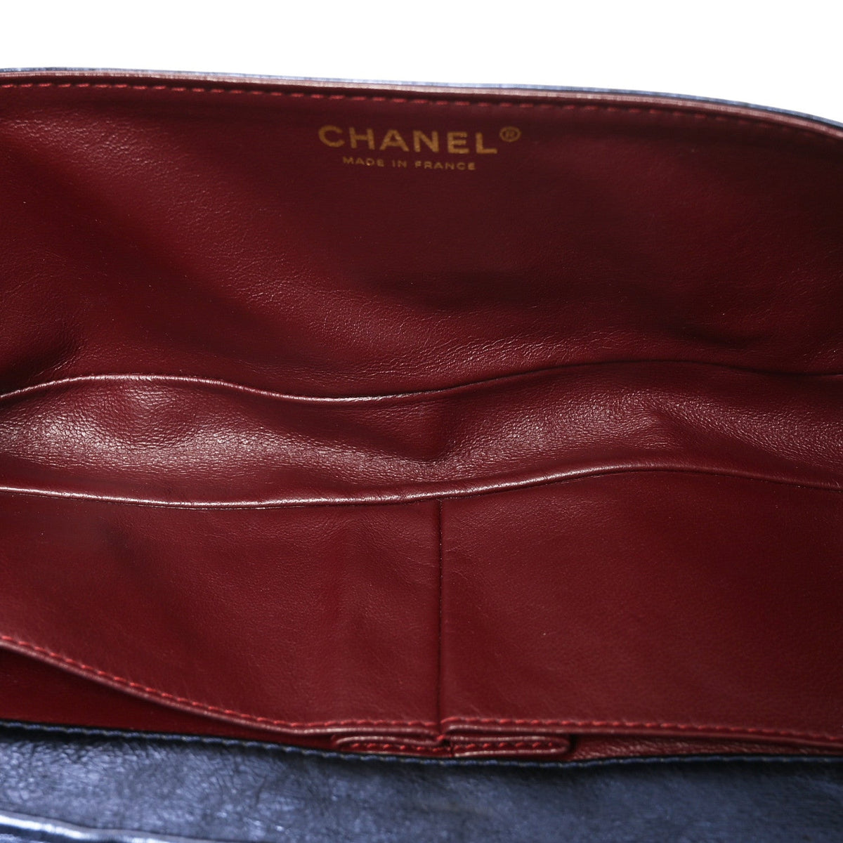Metallic Calfskin 2.55 Reissue East West Clutch Blue