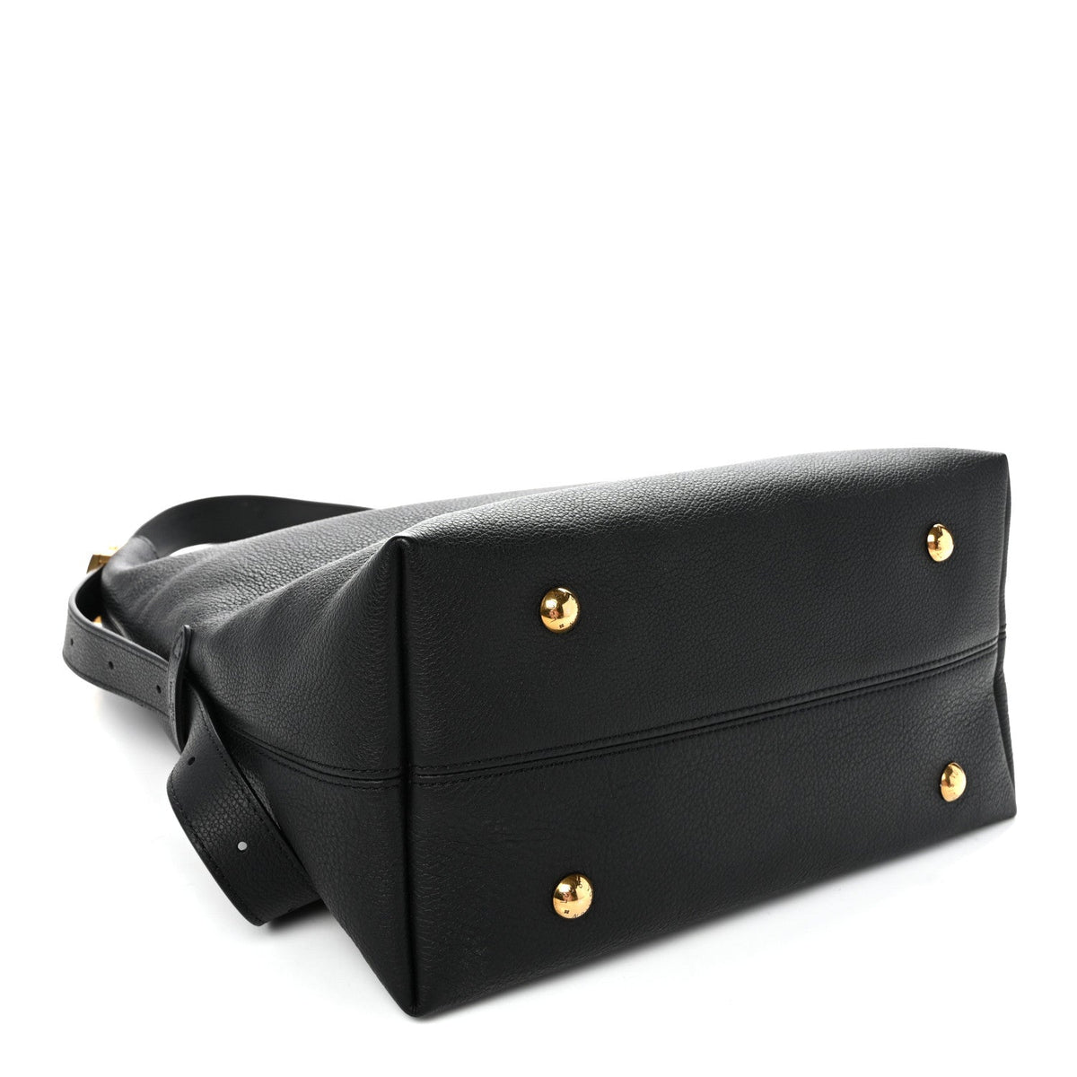 Grained Calfskin Low Key Hobo MM Black