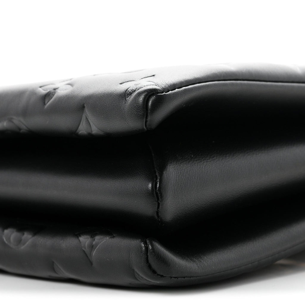 Lambskin Embossed Monogram Coussin MM Black