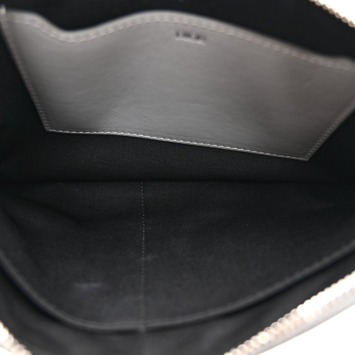 Coated Canvas CD Diamond Pouch Grey
