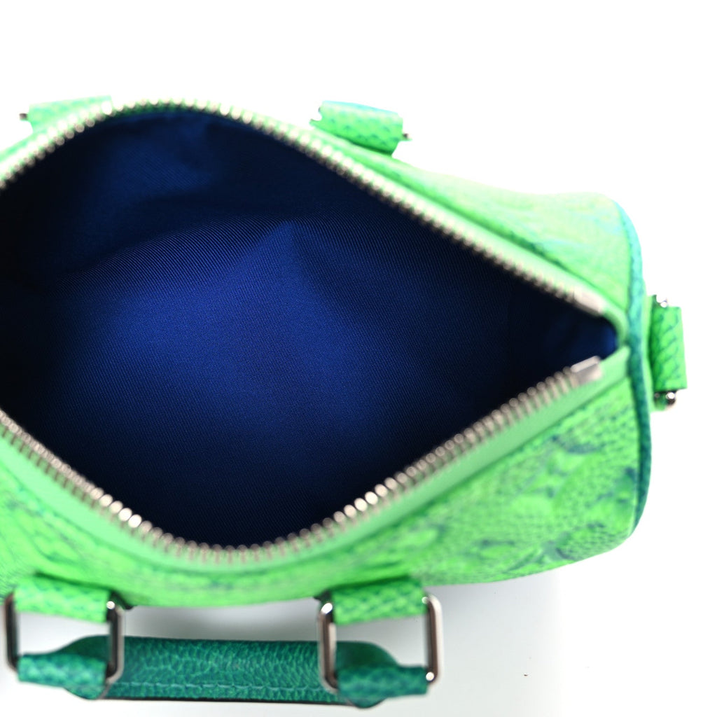 Taurillon Illusion Keepall XS Bleu Vert