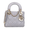 Lambskin Cannage Mini Lady Dior Grey