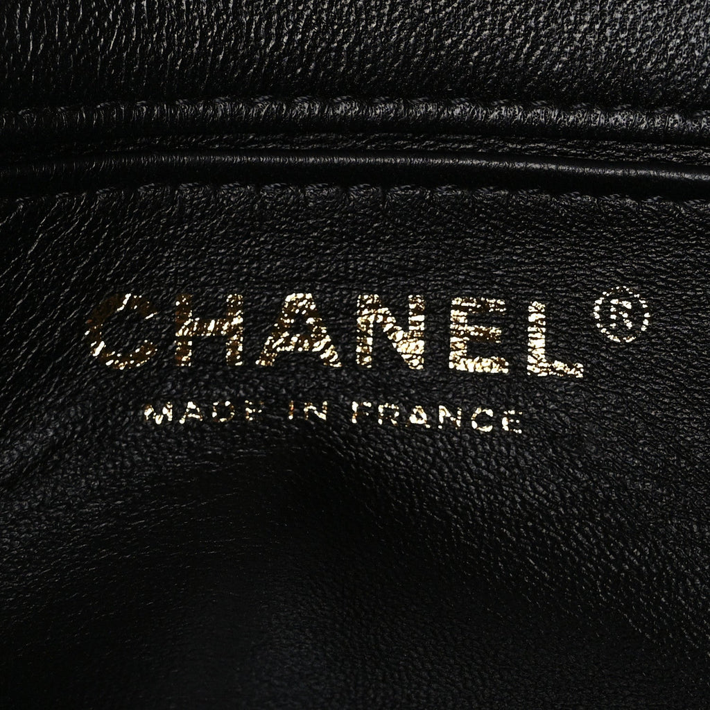 Velvet Pearl Mini Flap Bag Black