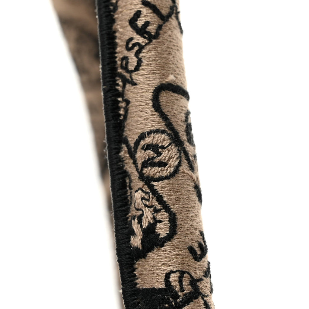 Canvas Embroidered Medium Plan De Paris Book Tote Beige Multi