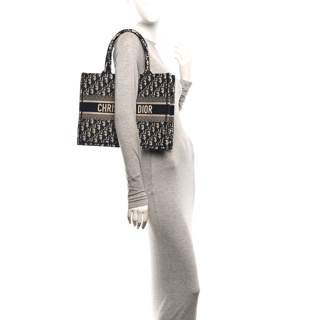 Oblique Medium Book Tote Blue Multicolor