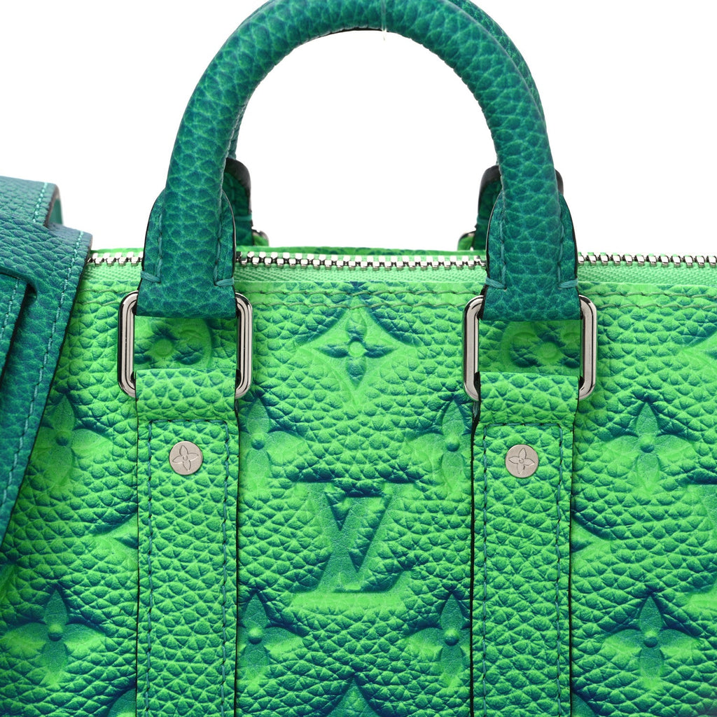 Taurillon Illusion Keepall XS Bleu Vert