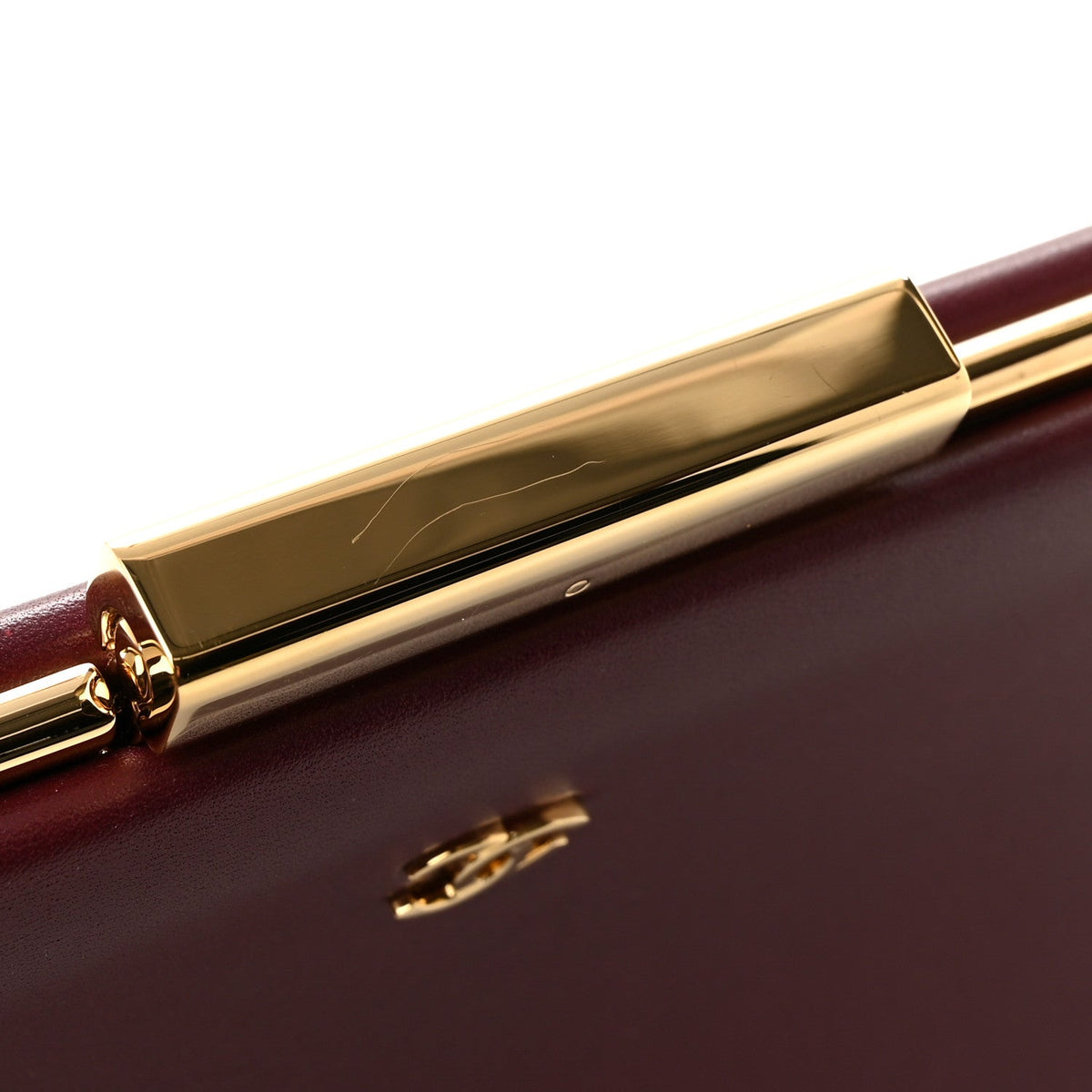 Lambskin Large Clutch Burgundy