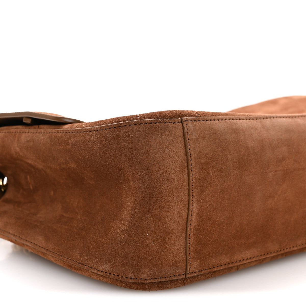 Suede Calfskin Small Souplissimo Maxi Flap Camel