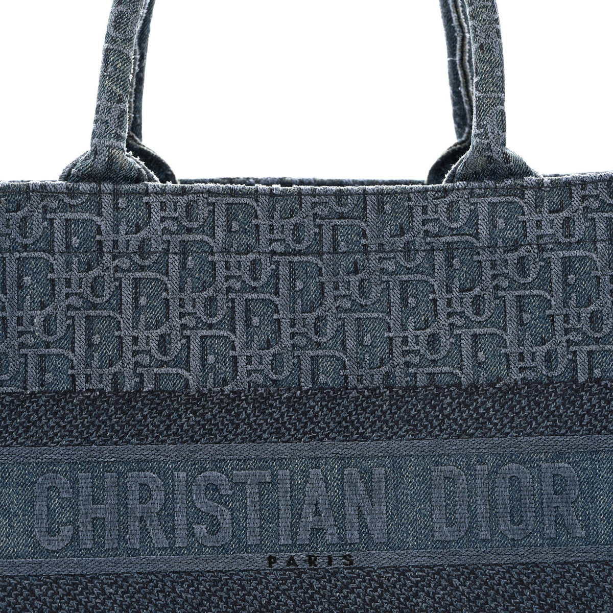 Oblique Denim Medium Book Tote Blue