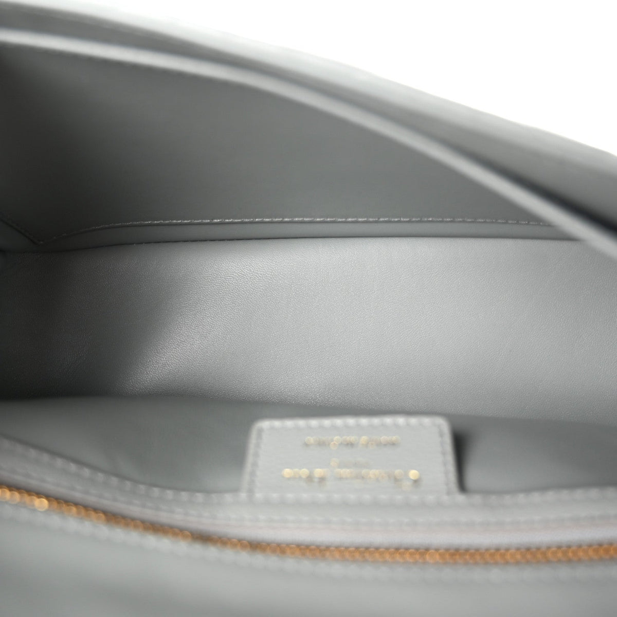 Supple Calfskin Cannage Medium Caro Bag Ethereal Grey