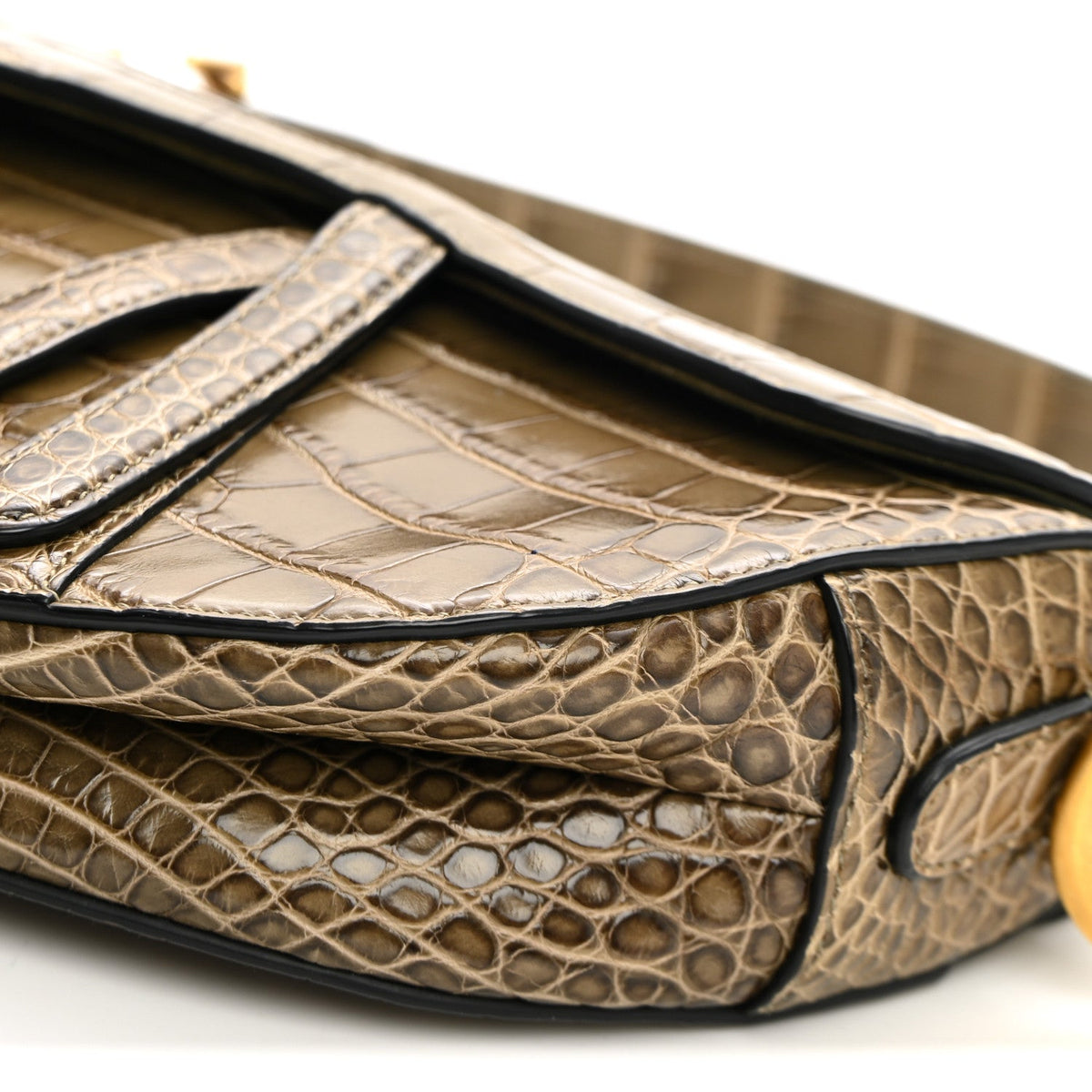 Alligator Saddle Bag Green