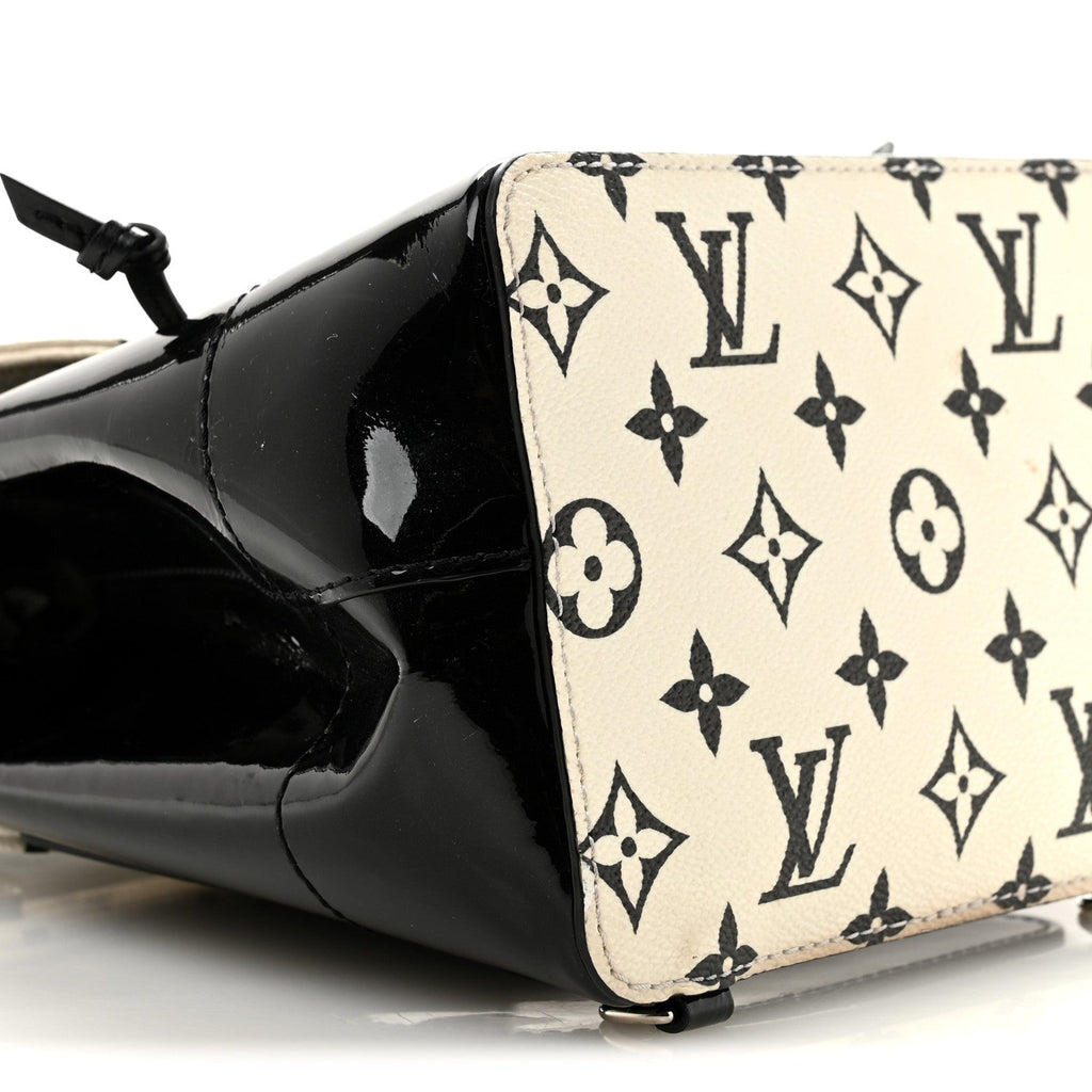Patent Monogram Hot Springs Backpack Black White