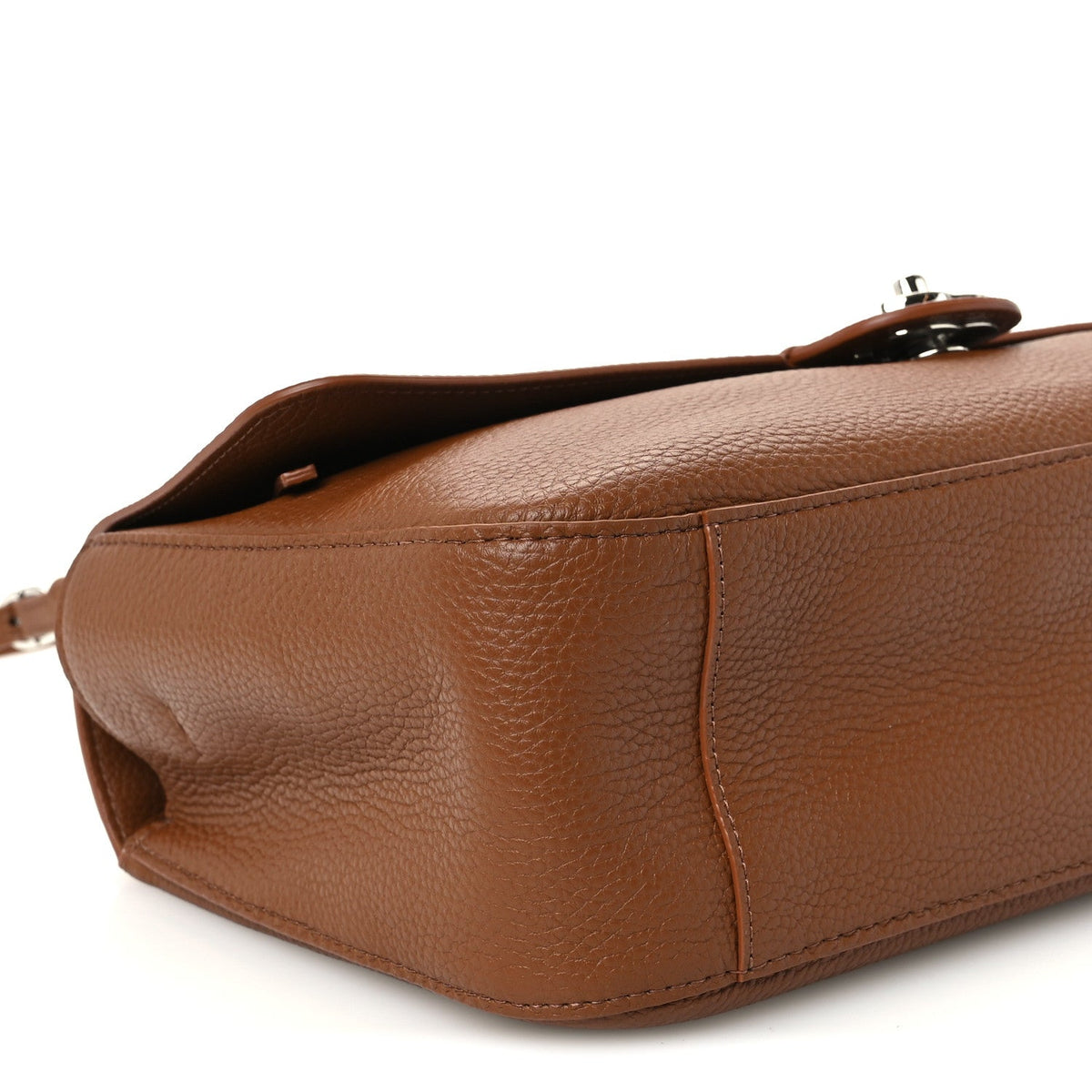Grained Calfskin Small Souplissimo Maxi Flap Camel
