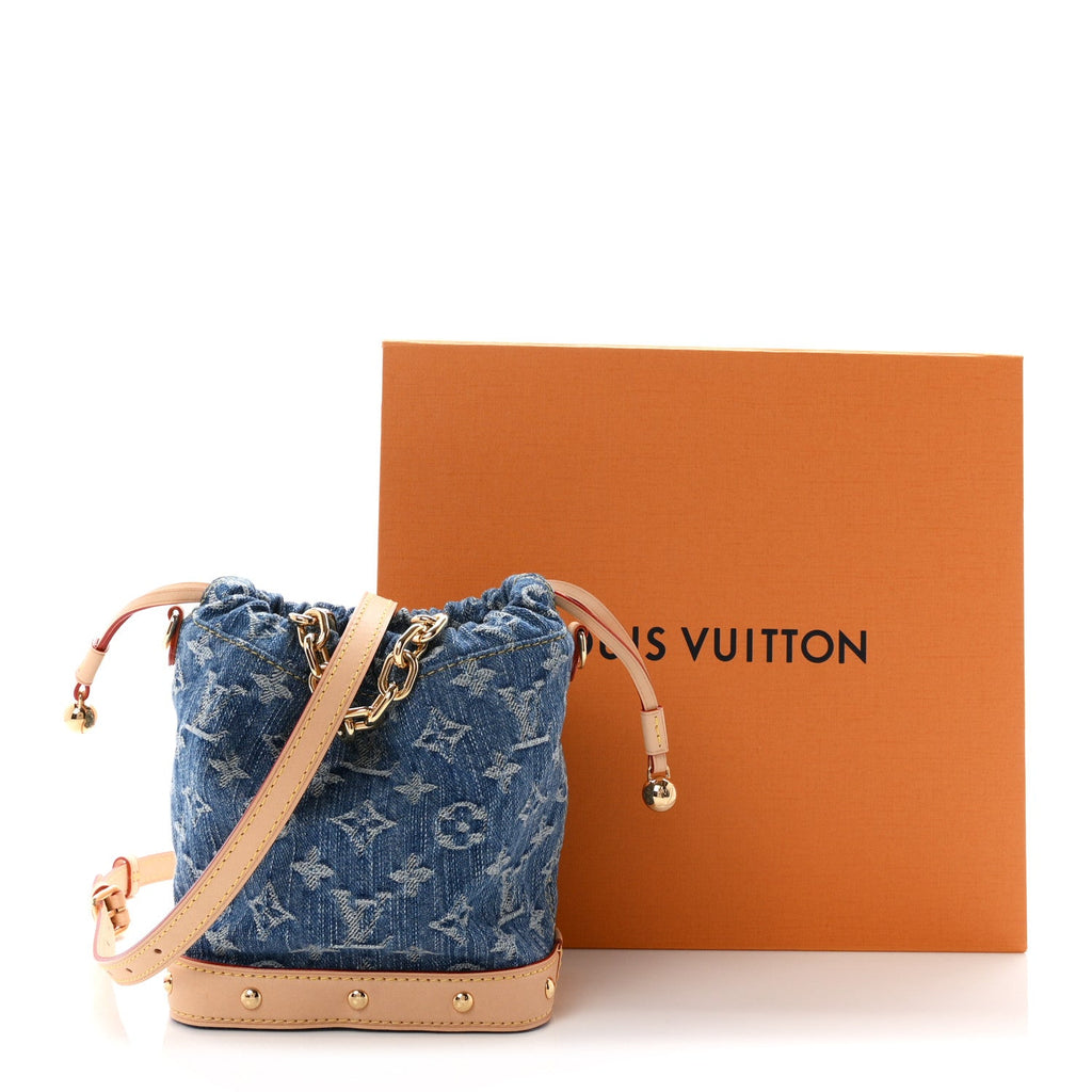 Monogram Denim Nano Noe Blue