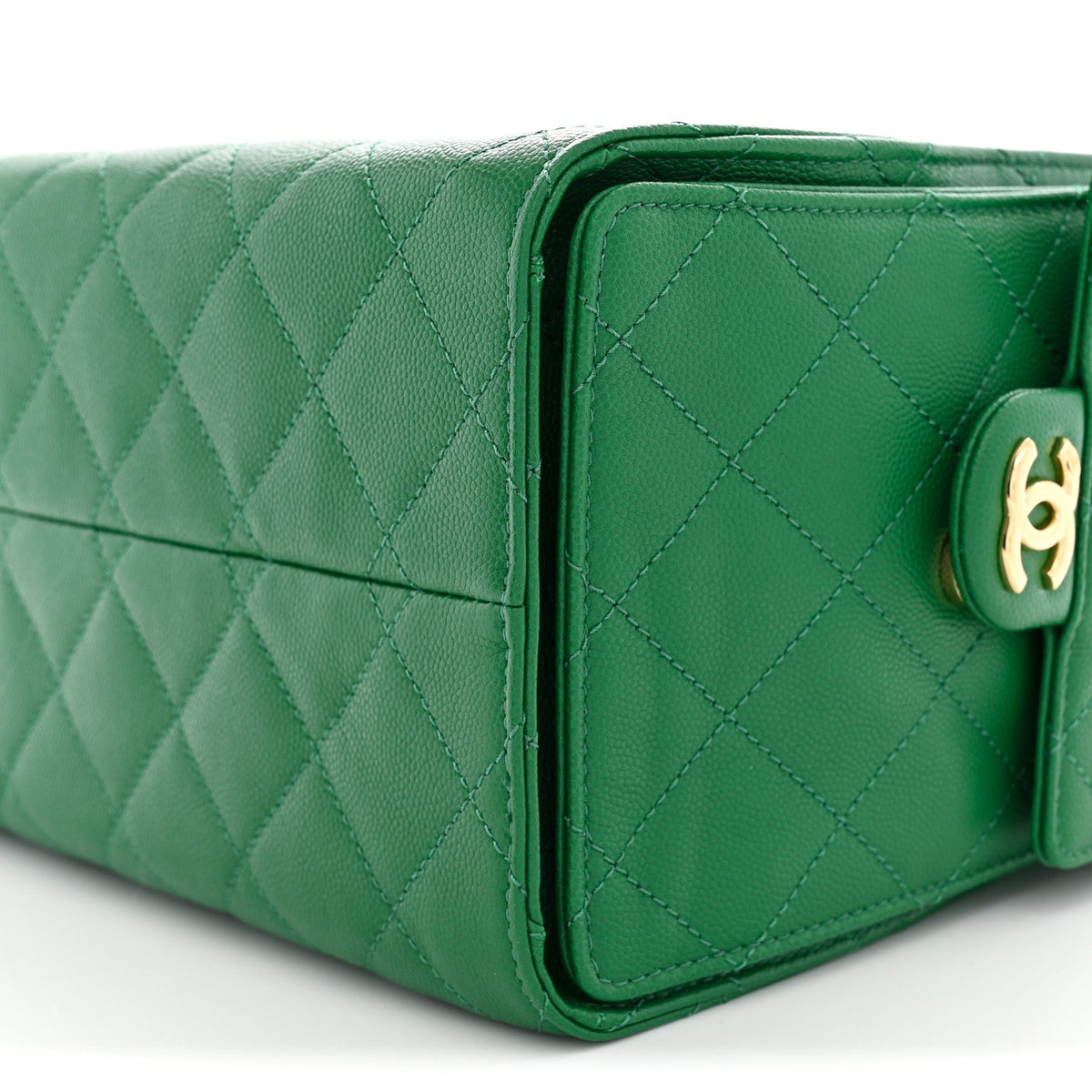 Caviar Quilted Small Chanel 25 Handbag Green