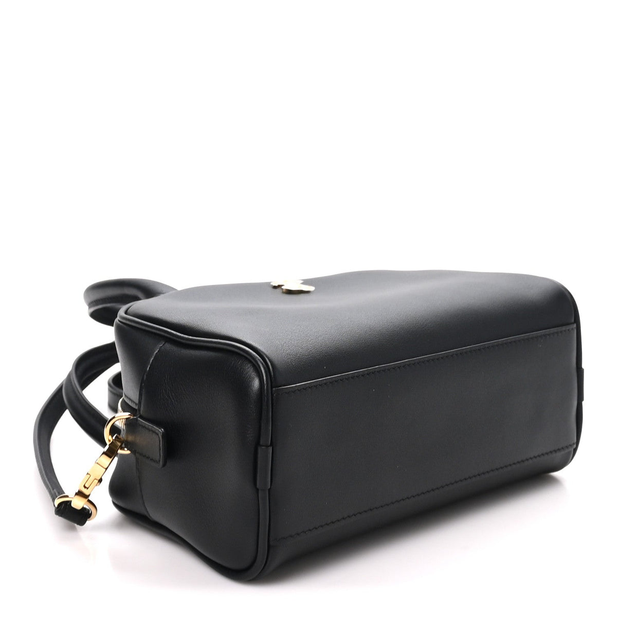 Calfskin Small Perfect Bowling Bag Black