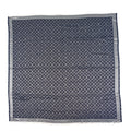 Silk Wool Monogram Denim Shawl Blue