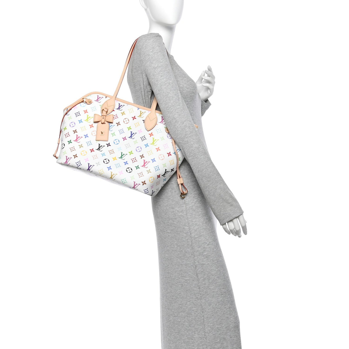 LV x TM Monogram Multicolor Neverwoof MM White