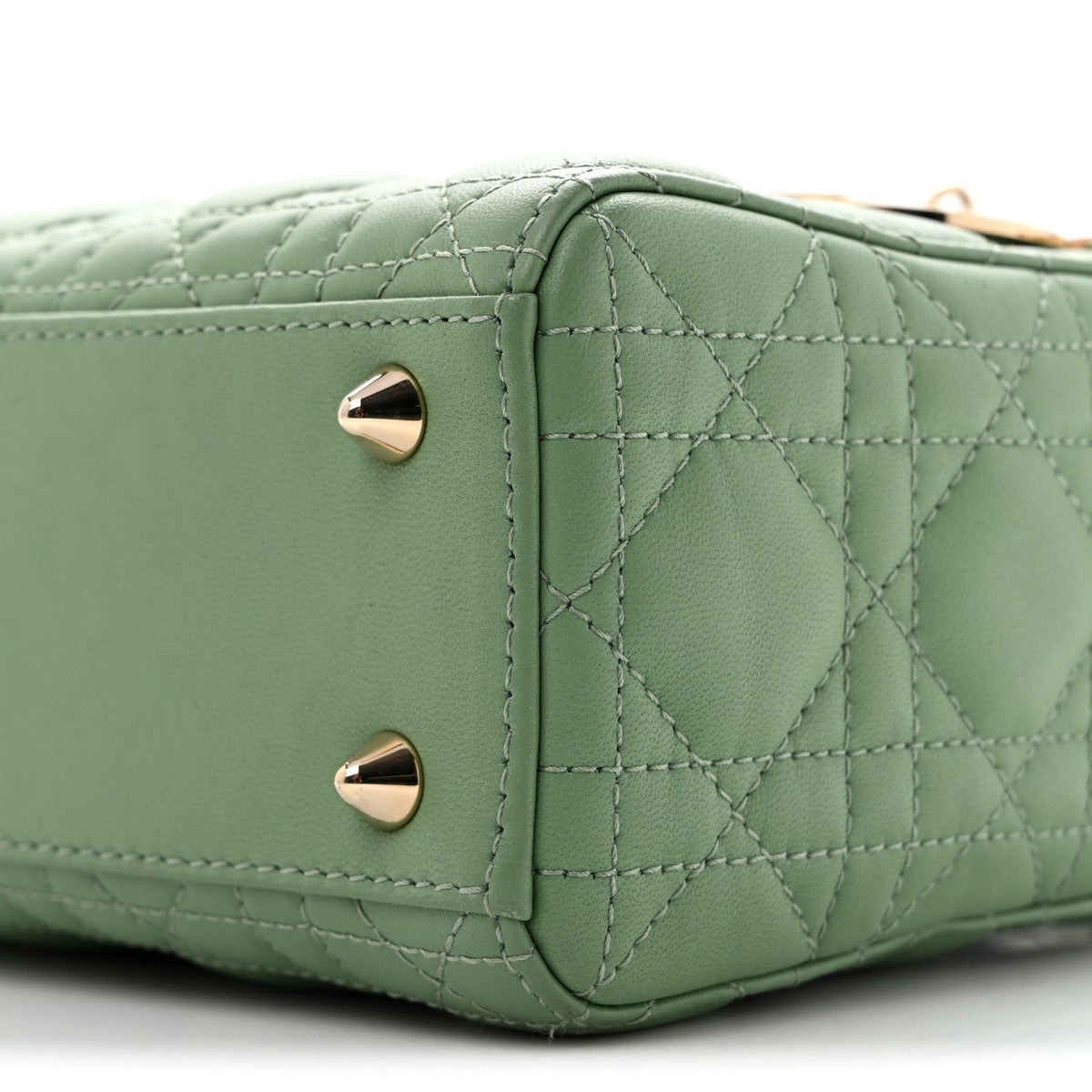 Lambskin Cannage Small My ABCDior Lady Dior Cedar Green