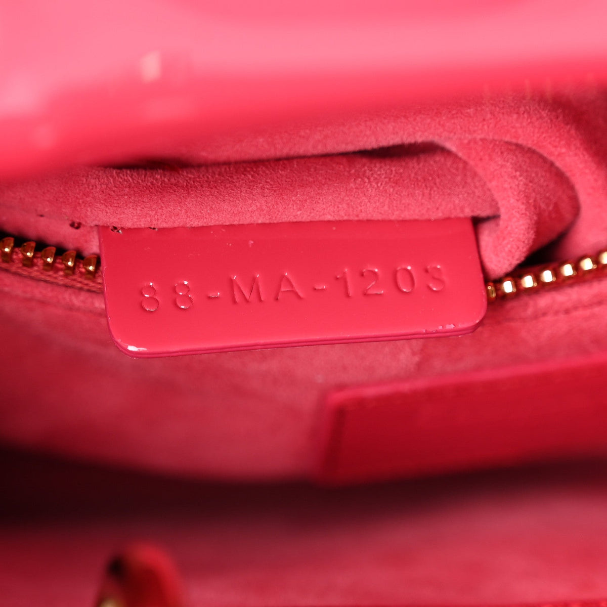 Patent Cannage Mini Lady Dior Pink