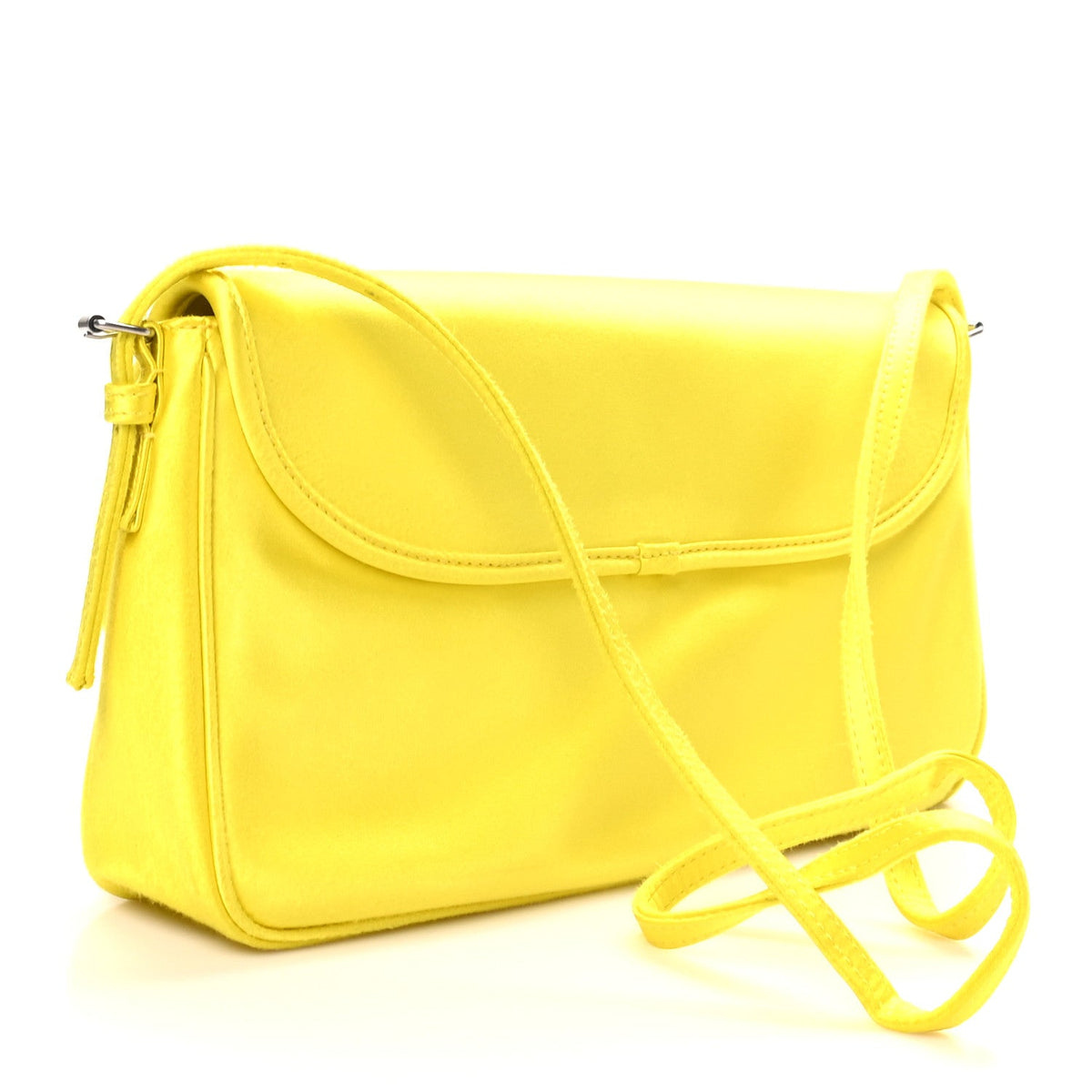 Satin Small Leopolda Shoulder Bag Yellow