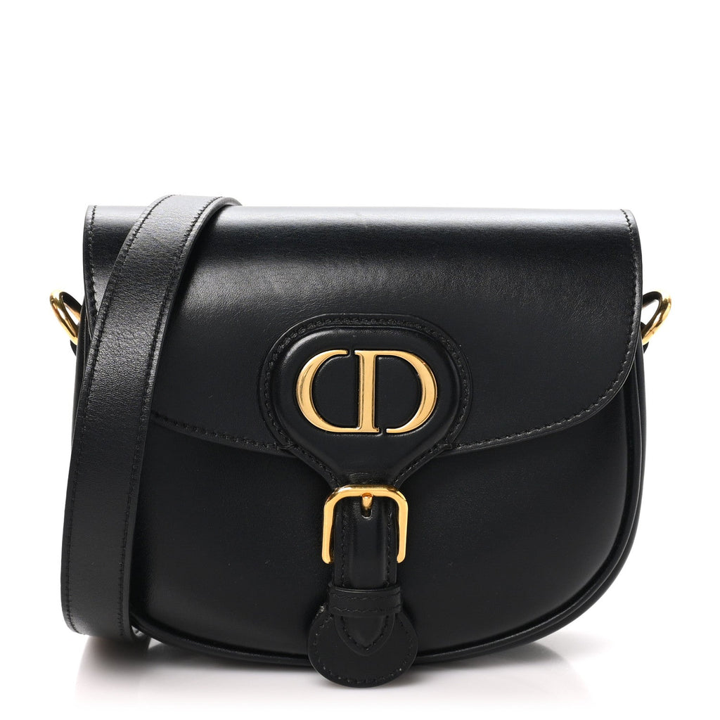 Box Calfskin Small Bobby Flap Black