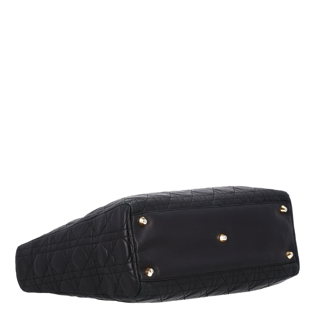 Lambskin Cannage Large Lady Dior Black