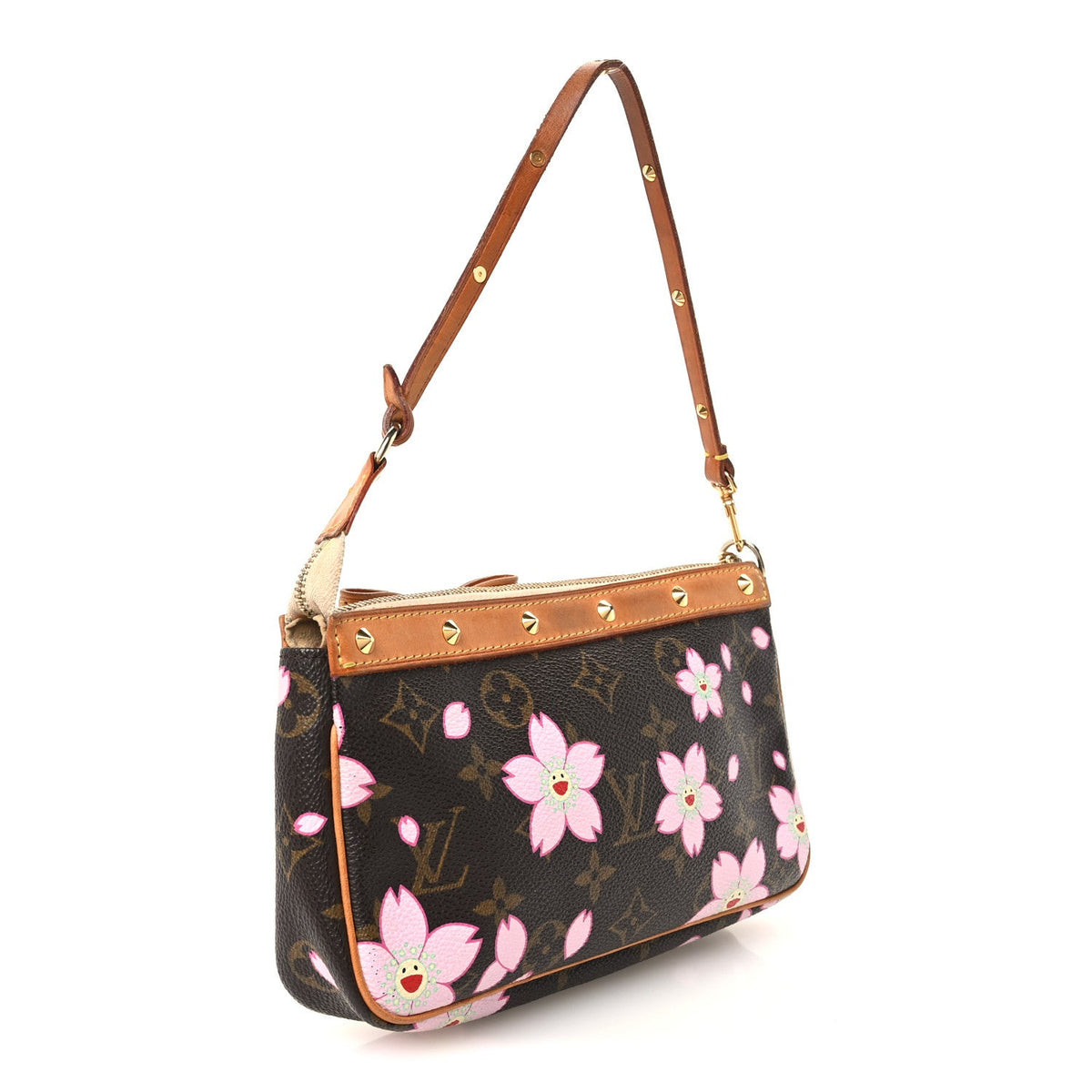 Monogram Cherry Blossom Pochette Accessories Brown