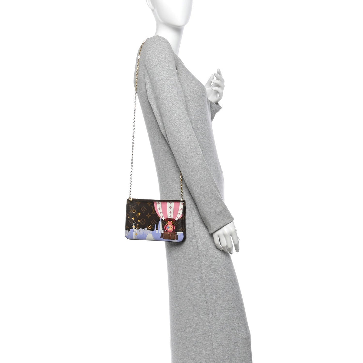 Monogram 2019 Christmas Animation Double Zip Pochette