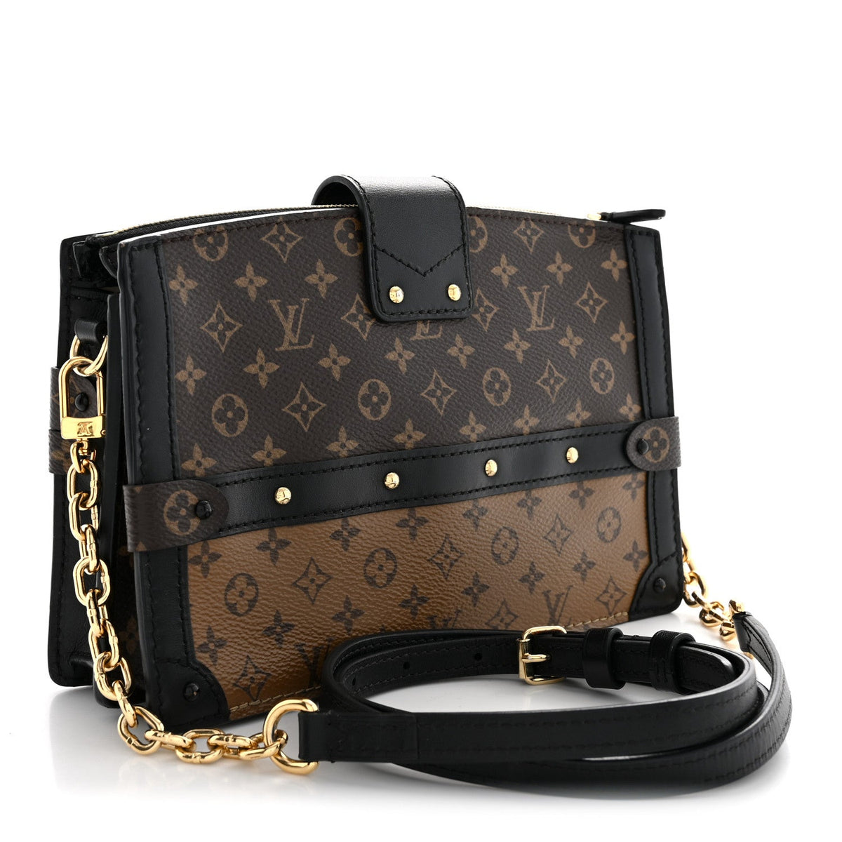 Reverse Monogram Trunk Clutch