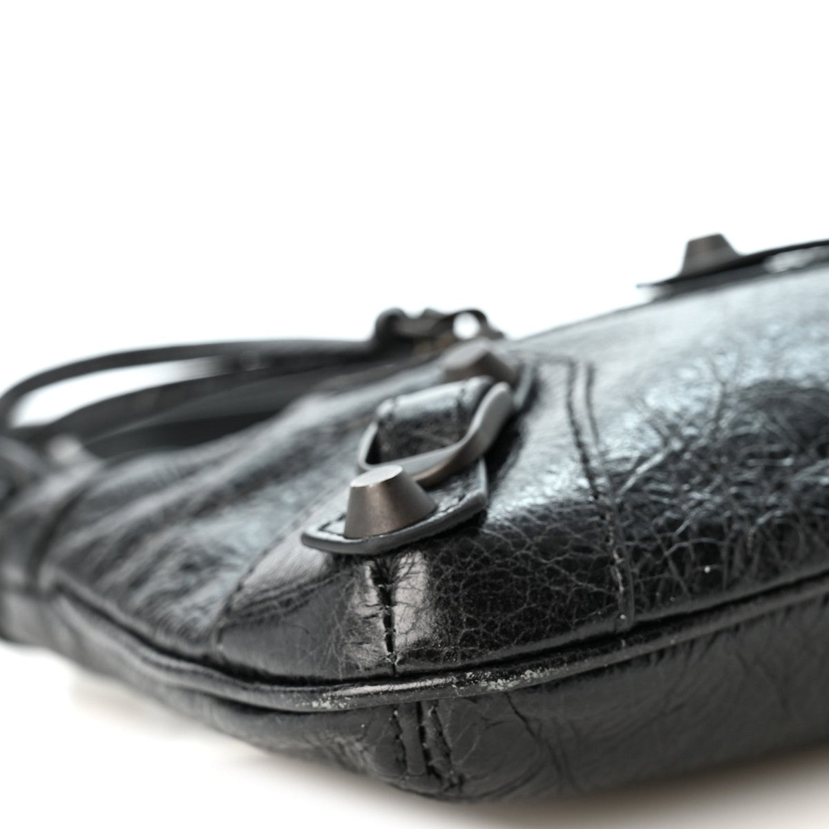 Agneau Arena Classic Hardware Le City Pouch On Strap Black