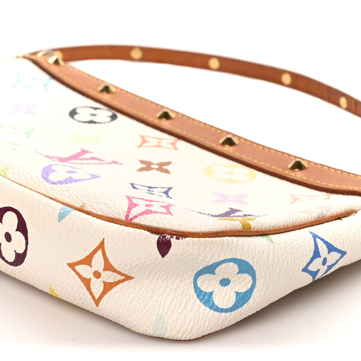 Monogram Multicolor Pochette Accessories White
