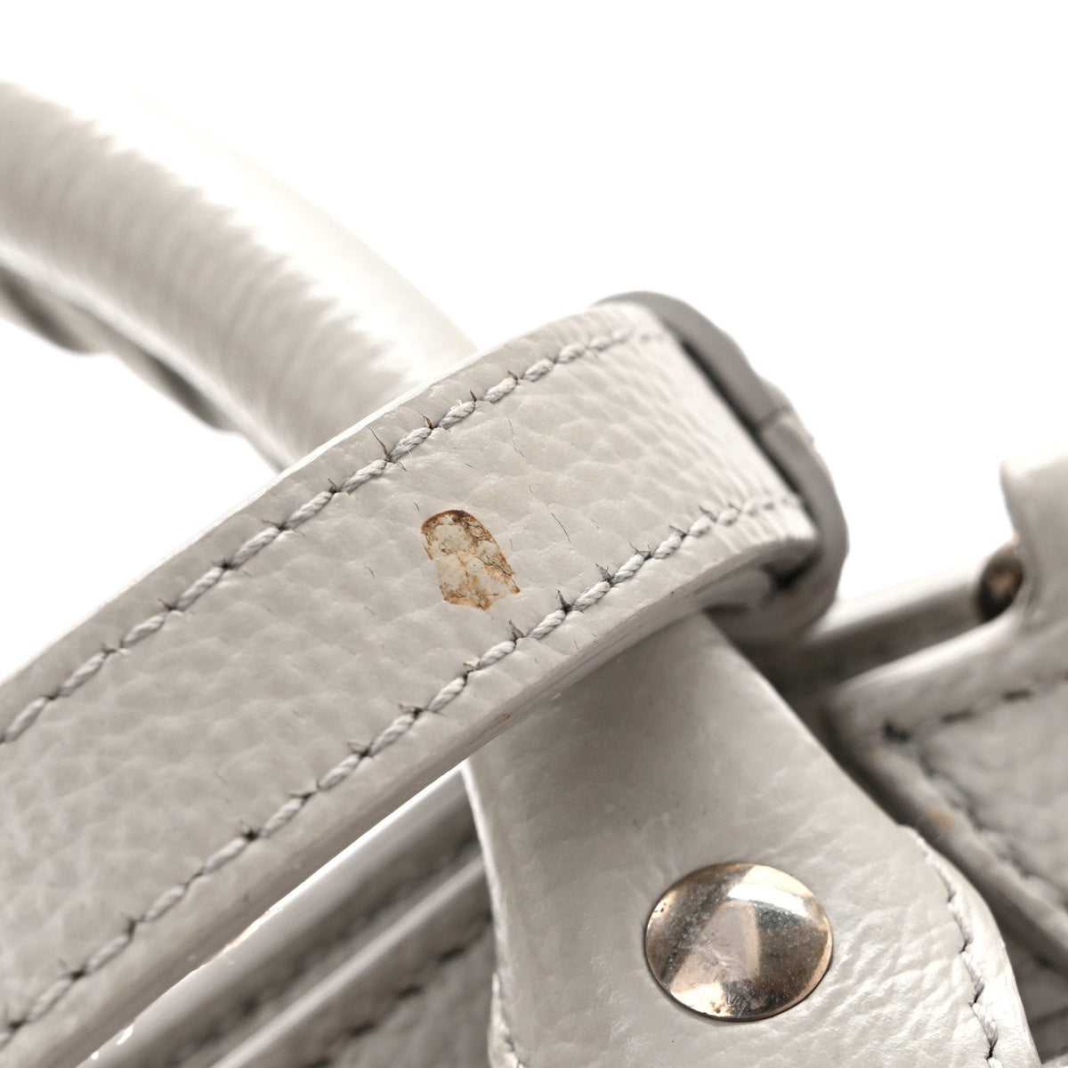 Grained Calfskin Neo Classic Silver Hardware S City Light Grey