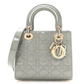 Patent Cannage Small Lady Dior Grey