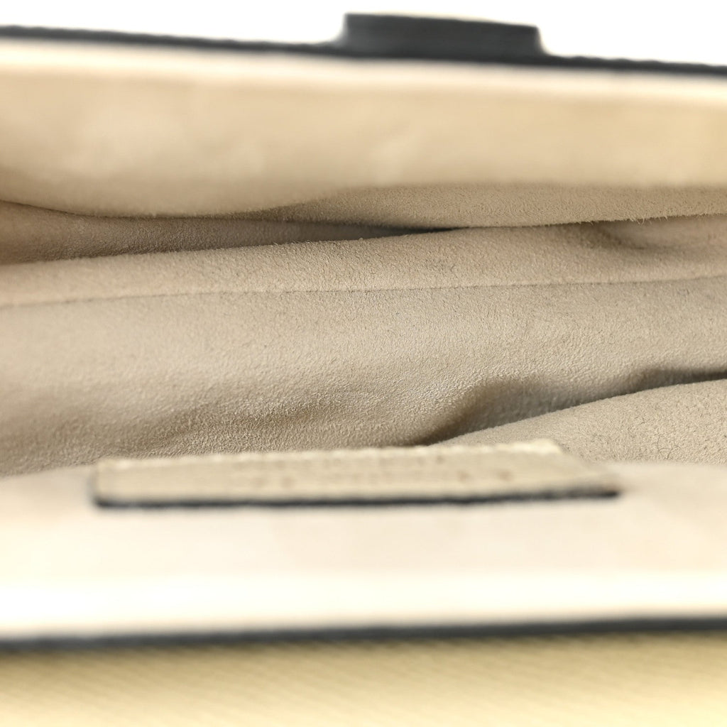 Grained Calfskin Mini Saddle Bag With Strap White