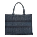 Oblique Denim Medium Book Tote Blue
