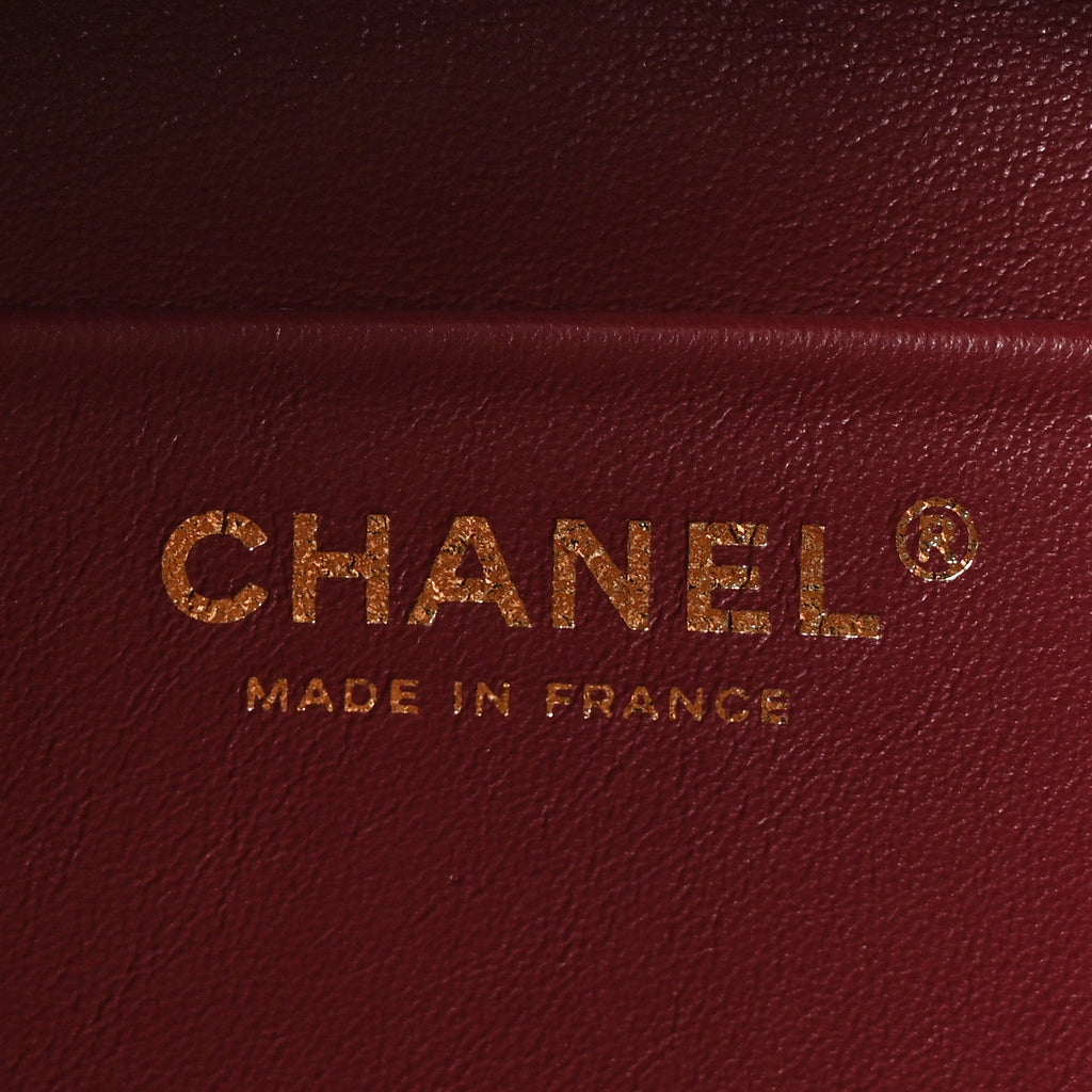 Grained Calfskin Small Souplissimo Maxi Flap Burgundy