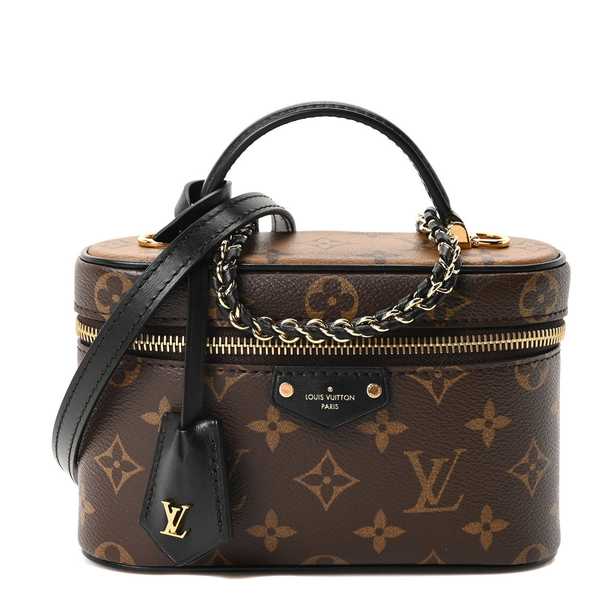 Reverse Monogram Vanity Chain Pouch