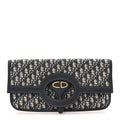 Oblique Fold Over Clutch Blue