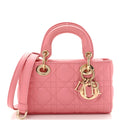 Lambskin Cannage Micro Lady D-Joy Pink