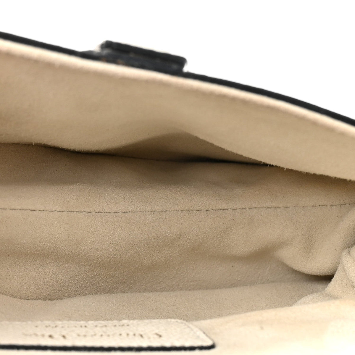 Grained Calfskin Mini Saddle Bag White