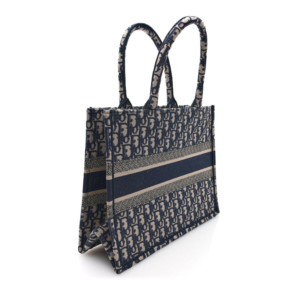 Oblique Medium Book Tote Blue Multicolor