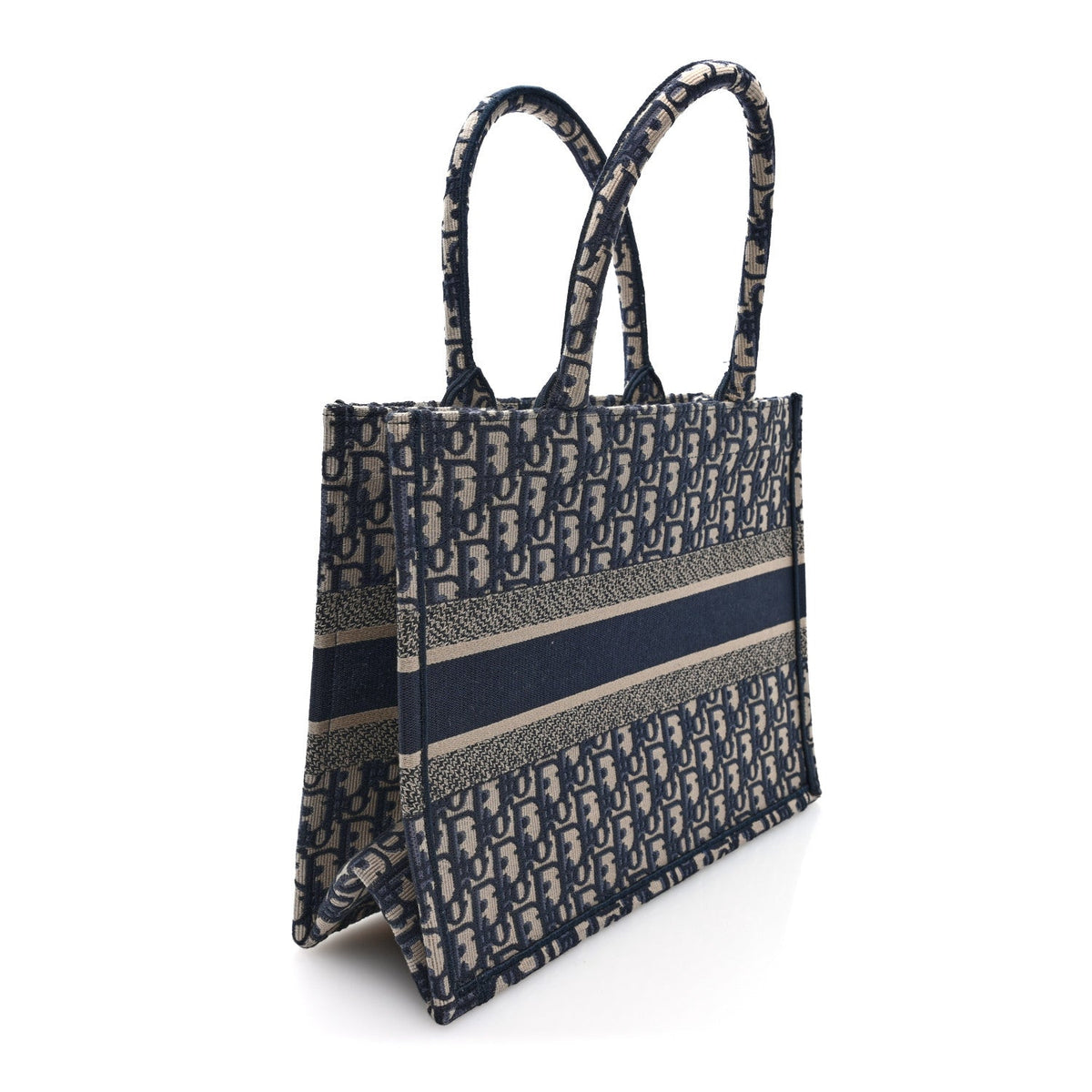 Oblique Medium Book Tote Blue Multicolor