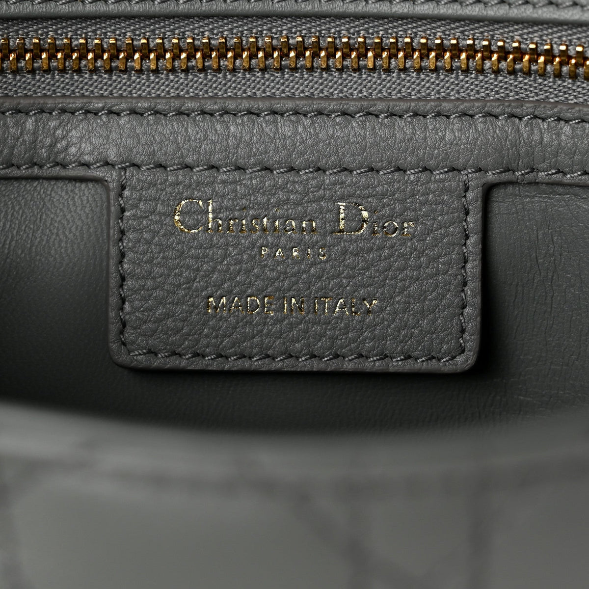 Supple Calfskin Cannage Medium Caro Bag Ethereal Grey