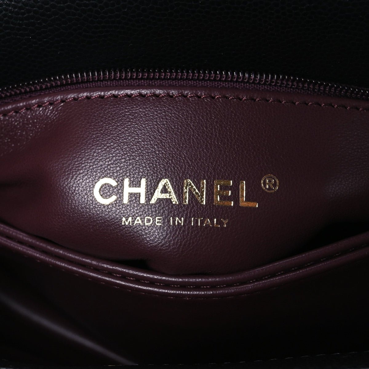 Caviar Quilted Mini Coco Handle Flap Black