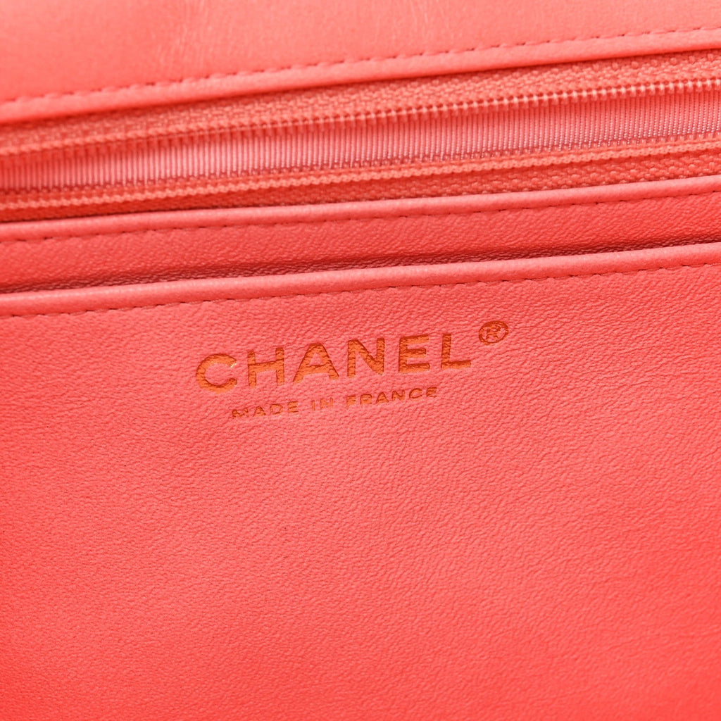 Lambskin Degrade Quilted Maxi Single Flap Pink