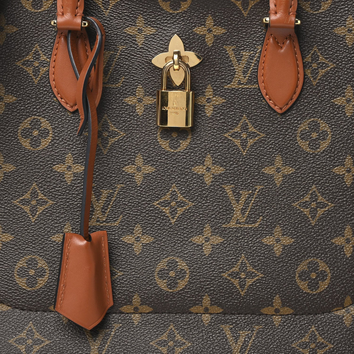 Monogram Flower Tote Caramel