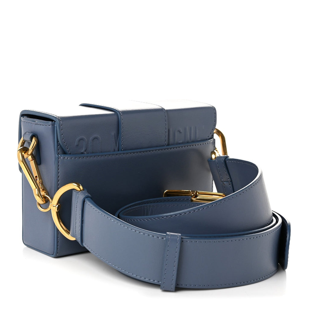 Box Calfskin 30 Montaigne Box Bag Blue